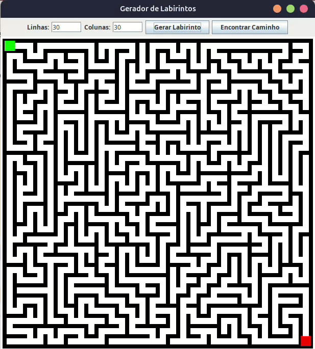 Gif de labirinto com caminho traçado