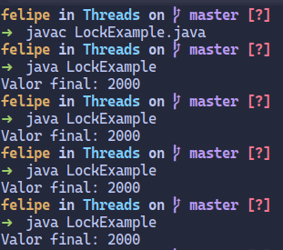 Thread Lock example in Java