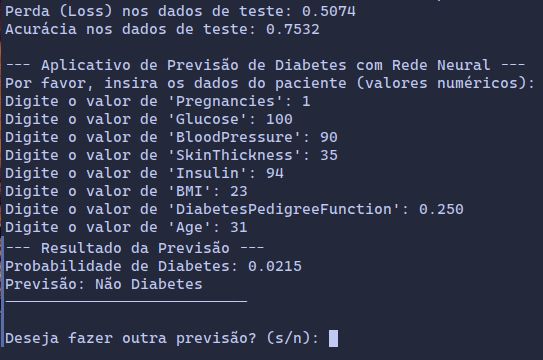Previsão de Diabetes com Rede Neural em Python