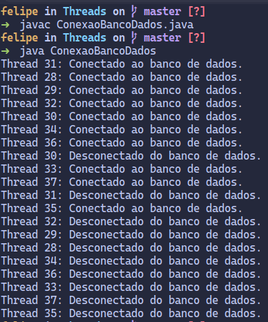 Exemplo do uso de semáforos em Java